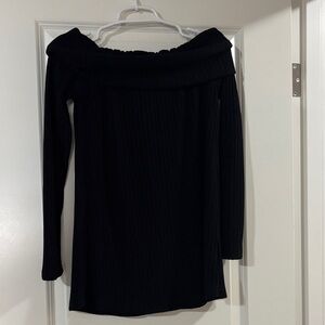 Black Off-Shoulder Sweater